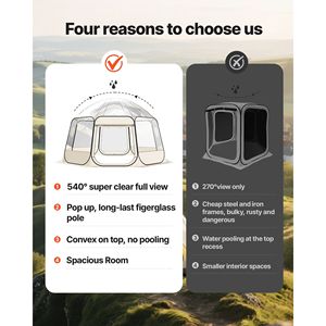 15 X 13.8 ft Pop-up Bubble Tent UV-Resistant Waterproof Clear Camping Shelter Outdoor Garden <b>Igloo</b> <b>Dome</b> Tent - Product Image 4