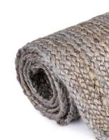 Tapis d'intérieur en jute gris tissé à la main, tapis en fibres naturelles, style bohème, pour la décoration du salon et de la chambre à coucher