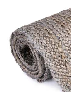 Handwoven Gray Jute Area <b>Rug</b> Natural Fiber Carpet Boho Farmhouse Floor Mat For Living Room Bedroom Decor - Product Image 5