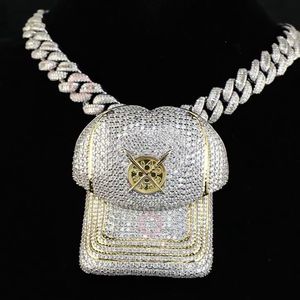 Custom Iced Out <b>Memory</b> 3D Cap Necklace Hip Hop Custom Photo <b>Locket</b> Fine Jewelry Pendants & Charms - Product Image 1