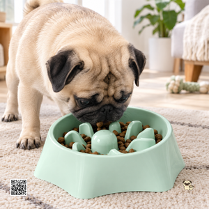 Comedero Lento para Mascotas, Plato de Comida para Perros con Diseño Vortex, Comedero Redondo de Plástico Antiasfixia para Mascotas de Interior - Product Image 3