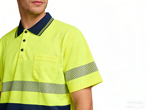 Camiseta Polo de Seguridad de Poliéster con Diseño Personalizado, Camiseta Polo de Seguridad Reflectante Personalizada, Camiseta de Seguridad de Manga Corta de Alta Visibilidad para Verano - Product Image 4