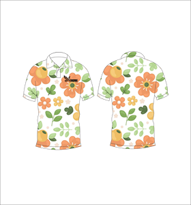 เสื้อโปโลพิมพ์ลายดอกไม้พาสเทล เสื้อกอล์ฟแขนสั้นลำลอง ชุดทีมกีฬา - Product Image 6