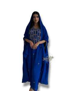 Robe Abaya Kaftan Empire A-Line de Soirée Musulmane de Dubaï, Broderie Florale, Longueur Ras du Sol, Hijab, Vêtement Islamique de Luxe 100% - Product Image 6