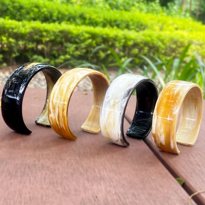 Brazalete de cuerno de búfalo natural original hecho a mano, brazalete de cuerno de búfalo, brazalete bohemio natural hecho a mano por Perfect Enterprises - Product Image 2
