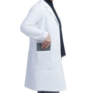 Bata de Laboratorio con Manga Larga, Cierre de Botones Frontales, Tela Cómoda y Bolsillos, para Uso en Fábricas - Product Image 2