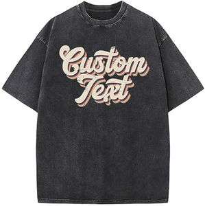 Camiseta de Hombre al por Mayor con Logotipo Personalizado, 100% Algodón, Lavado Ácido, Estilo Casual Holgado, Vintage, Hombros Caídos - Product Image 4