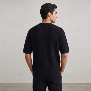 T-shirt gaufré d'été pour homme à manches courtes et col rond, séchage rapide, coupe-vent - Product Image 2
