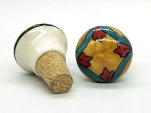 Tapón de Vino de Cerámica Hecho a Mano, Sellador Decorativo para Botellas, Diseño Personalizado al por Mayor, Accesorio Reutilizable para Amantes del Vino - Product Image 2