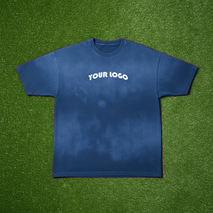 เสื้อยืดโอเวอร์ไซส์ผู้ชาย วินเทจ ผ้าฝ้ายฟอก เสื้อยืดสตรีทแวร์ ทรงหลวม ล้างสีแบบแอซิดวอช เสื้อยืดสกรีนโลโก้ ไหล่ตก เสื้อยืดลำลอง - Product Image 1