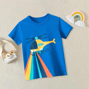 เสื้อยืดเด็กชายดีไซน์ใหม่ คุณภาพดีเยี่ยม สวมใส่สบาย น้ำหนักเบา สำหรับขายออนไลน์ - Product Image 4