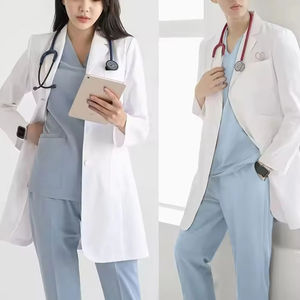 Uniforme Médico de Manga Larga para Mujer, Bata de Laboratorio para Profesionales de la Salud, Uniformes de Hospital, Nuevos Colores - Product Image 5