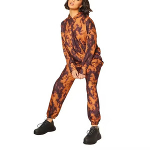 Ensemble sweat-shirt et pantalon de jogging en tissu doux, imprimé par sublimation, 2 pièces, pour femmes - Product Image 4