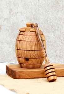 Tarro de Miel de Madera de Olivo Personalizado, Hecho a Mano, Rústico, Ecológico, de Alta Calidad, con Tapa Abatible, Apto para Calentar, Multifuncional - Product Image 2