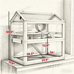 Modern Style <b>Small</b> Medium Pet Cage for Breeding <b>Small</b> Animals Outdoor Indoor Use Animal Pattern Made Steel Glass PP Material - Product Image 4
