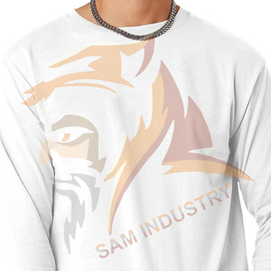 เสื้อยืดแขนยาวผู้ชายผ้าฝ้ายเนื้อนุ่มพิมพ์โลโก้แบบกำหนดเองคุณภาพพรีเมียมระบายอากาศได้ดีสไตล์ลำลองแนวสตรีทแวร์ - Product Image 3