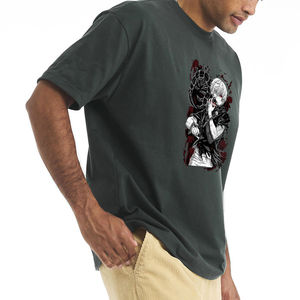 T-shirt personnalisé de haute qualité avec logo imprimé pour hommes, 100% coton, poids lourd, streetwear, vintage, lavage DTG - Product Image 5