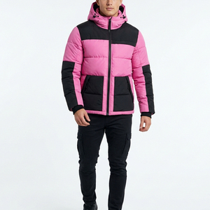 Veste matelassée à carreaux pour homme, style streetwear, avec logo personnalisé, prix de gros, vestes matelassées pour homme - Product Image 1