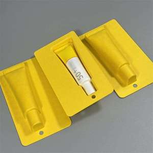 Plateau en pulpe moulée compostable du fabricant vietnamien, insert cosmétique biodégradable, plateaux de rangement sans plastique - Product Image 1