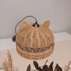 Rabbit shaped rattan pendant <b>lights</b> premium quality kids lamp <b>cover</b> decorative <b>light</b> shade - Product Image 6