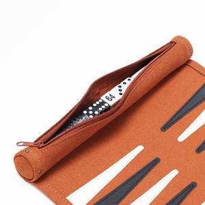 Deluxe Leather <b>Backgammon</b> <b>Set</b> with Handcrafted Excellence & Lasting Durability Customizable for Outdoor Use - Product Image 5