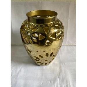Florero Decorativo de Aluminio de Lujo para Bodas y Eventos, Color Dorado, Diseño Sólido, Maceta de Metal para Plantas Artificiales - Product Image 2