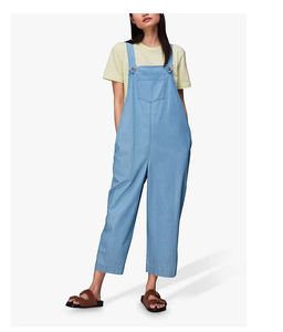 Mono de mezclilla sin costuras de una pieza para mujer, estilo coreano, bordado, informal, para yoga, gimnasio, con estampado, servicio OEM - Product Image 1