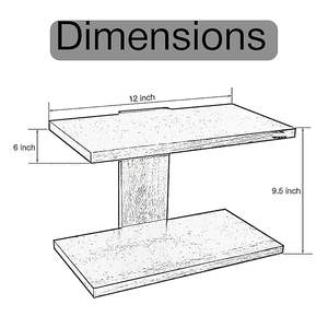 Étagère murale en bois de forme carrée, articles de décoration pour la maison, étagère murale pour livres, étagères pour la décoration du salon, de la cuisine et de la chambre - Product Image 4