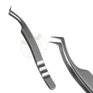 Pinces à épiler professionnelles en acier inoxydable pour extensions de cils avec pointes lisses - Antistatiques et durables - Product Image 5