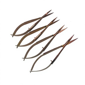 Ciseaux à ressort en acier inoxydable de haute qualité, couleur or rose, pour la beauté, la manucure, la coupe des sourcils, étiquette privée personnalisée - Product Image 3