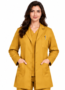 Blouse de laboratoire blanche professionnelle pour hommes, à manches longues, uniforme de médecin, vêtements de travail médicaux respirants en polycoton, pour hôpital et chimie - Product Image 6