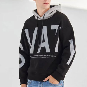 บริการ OEM ราคาถูก เสื้อฮู้ดดี้ผู้ชายแฟชั่น พิมพ์ลาย คุณภาพสูง สีและดีไซน์ตามสั่ง เสื้อฮู้ดดี้แขนยาวผู้ชายทรงโอเวอร์ไซส์ - Product Image 2