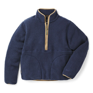 Veste en polaire sherpa bleue personnalisée avec logo pour homme, veste d'hiver chaude en polaire zippée, veste décontractée pour l'extérieur - Product Image 1