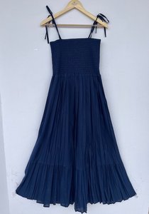 Robe décontractée d'été pour femmes et filles, imprimée, en pur coton, longueur genou, motif indien floqué, col en V, manches longues, style bohème tendance - Product Image 5