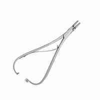 Penjepit Jarum Bermotif Ringan Mathieu 14cm Ujung Bergerigi Bahan Stainless Steel Instrumen Bedah Gigi