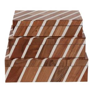 Cajas de Almacenamiento de Joyería Modernas y de Lujo Hechas a Mano con Incrustaciones de Resina en Blanco y Negro para el Hogar, la Oficina y una Decoración Elegante - Product Image 1