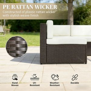 Set da Pranzo per Esterni in Ferro e Legno, Arredamento da Giardino per Cortile - Collezione di Mobili da Patio - Product Image 5