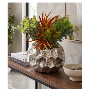 Premium Quality Material Handmade Fancy Look Flower Vase <b>Metal</b> Nickel Plated Low Price Premium Home /Wedding Decoration Vases - Product Image 1