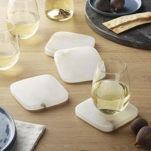 Posavasos de Alabastro Hechos a Mano, Pulidos, Elegantes, Decorativos, de Lujo, para Protección de Mesa, Accesorio para Bebidas - Product Image 1