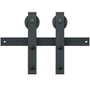 Kit Ferramenta per Porta Scorrevole a Binario Singolo Rinforzato da 2,4 m, Capacità di Carico 150 kg, Compatibile con Materiali in Nylon Larghi 1,15 m - 1,3 m, Spessore 3,3 cm - Product Image 3