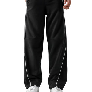 Pantalon de jogging décontracté en toile légère pour homme grande taille, qualité supérieure, taille élastique avec cordon de serrage, idéal pour l'hiver - Product Image 1