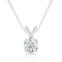 Pendentif chaîne en or avec diamant synthétique de laboratoire taille brillant rond, certifié IGI, unisexe, luxe, pour mariage et anniversaire, couleur D