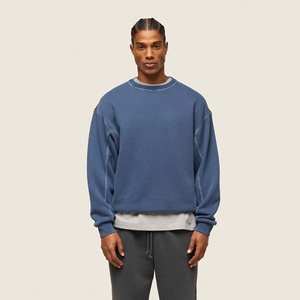 Sweat-shirt surdimensionné personnalisé avec logo pour homme, 400-600 GSM, épais et lourd, vierge, avec épaules tombantes et motif imprimé - Product Image 1