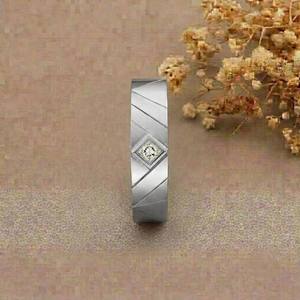 Geometric 14K Solid <b>Gold</b> Hip Hop Style Engagement <b>Ring</b> <b>Set</b> Rhodium Plated Lab Grown Diamond Prong Setting IGI Certified Unisex - Product Image 5