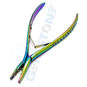 Professional 7 Inch 2-Hole Multifunction Hair <b>Extension</b> Pliers – Rainbow Stainless Steel Tool for Micro Rings Nano <b>Beads</b> - Product Image 6