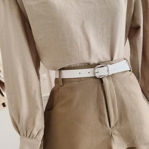Women's Solid 2 Piece <b>Set</b> Beige Crepe Top Three Quarter Sleeves High Waist Shorts Casual Spring Summer Outfit Breathable Quick - Product Image 6