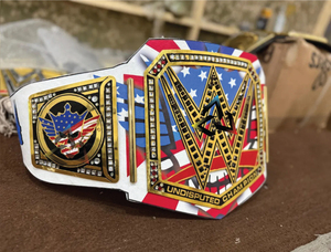 Cinturón de Campeonato de Lucha Libre Personalizado C-o-d-y R-h-o-d-e-s Undisputed W-W-E de 2 mm – Placas de Metal Chapadas en Oro, Correa de Cuero - Product Image 4