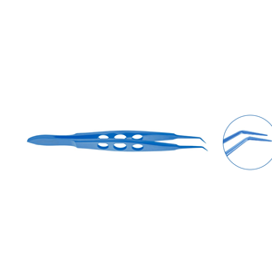 Pince de ligature McPherson en titane bleu de qualité supérieure, instrument microchirurgical ophtalmique pour la suture précise des tissus fins - Product Image 1