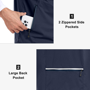 Veste de sport respirante à manches courtes pour cage de frappe, bleue, décontractée, unisexe, en polyester, avec quart de zip, imperméable, haute qualité - Product Image 2