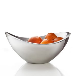 Frutero Moderno de Acero Inoxidable, Centro de Mesa Decorativo Plateado Curvo, Plato para Servir en Forma de Barco, Decoración Minimalista para el Hogar - Product Image 3